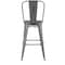 Flash Furniture Clear Coat Metal Bar Stool & Gray Poly Seat XU-DG-TP001B-30-PL1G-GG - alternate 5